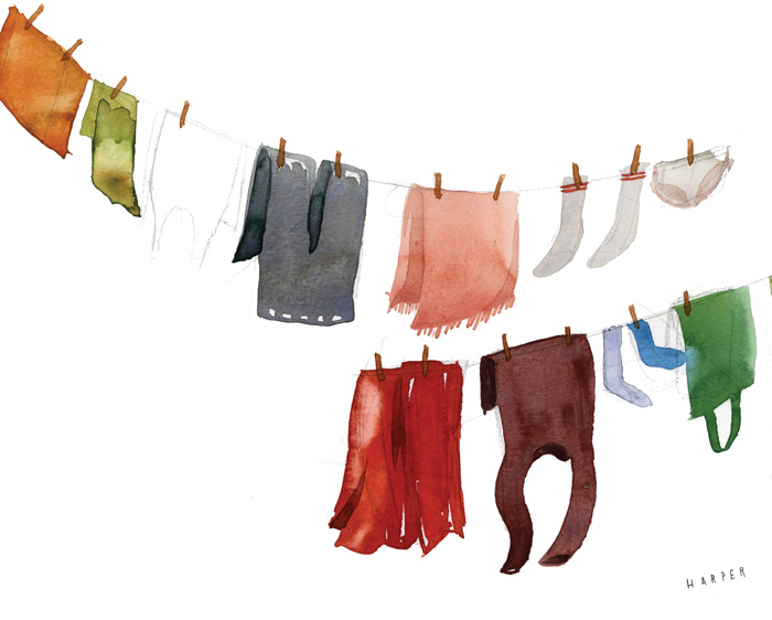 700x562 Illustration Friday Sweater Kirsten Harper Illustration - Laundry Watercolor