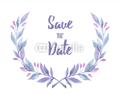 400x325 Hand Drawn Watercolor Illustration Floral Laurel Wreath Perfect - Laurel Wreath Watercolor