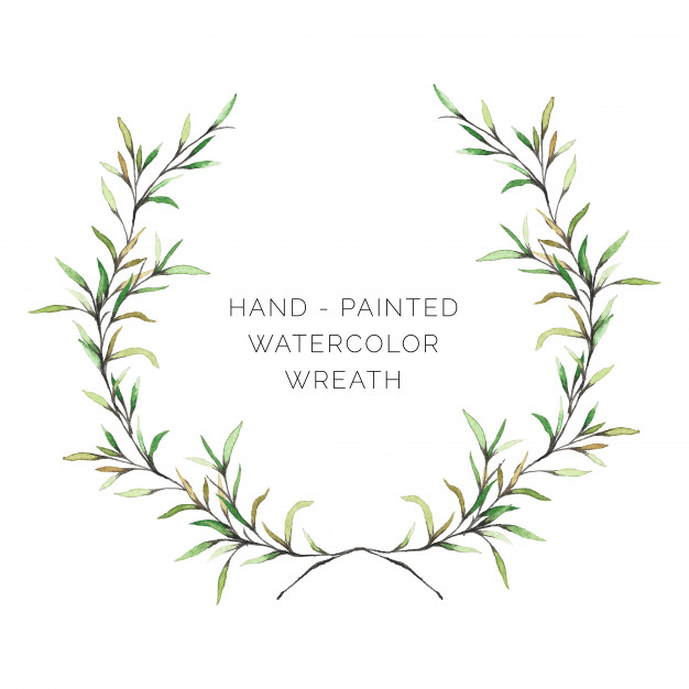 626x626 Hand Painted Watercolor Laurel Wreath Vector Premium Download - Laurel Wreath Watercolor