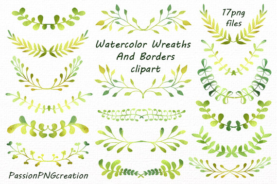 570x379 Laurel Clipart Border ~ Frames ~ Illustrations ~ Hd Images ~ Photo - Laurel Wreath Watercolor