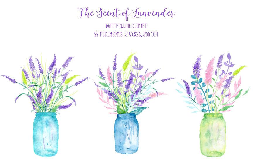 864x576 The Scent Of Lavender, Blue, Pink And Purple Flowers, Old Mason - Lavender Watercolor