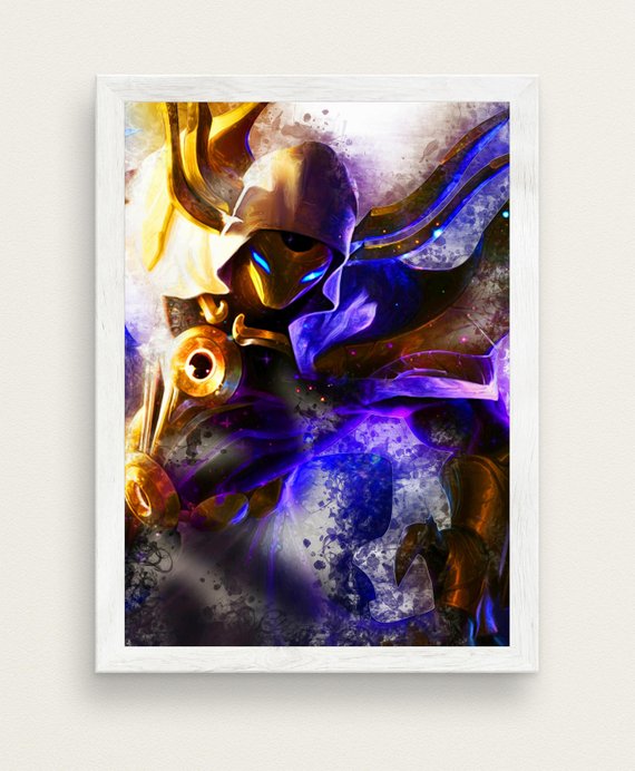 570x692 Kassadin Poster League Of Legends Watercolor Art Print Big Etsy - League Of Legends Watercolor