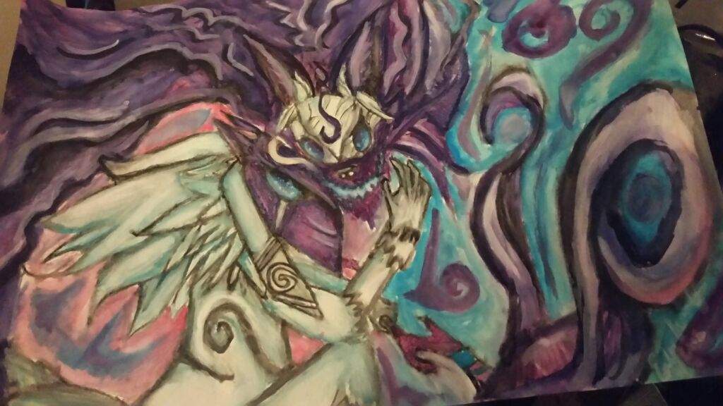 1024x576 Kindred - League Of Legends Watercolor