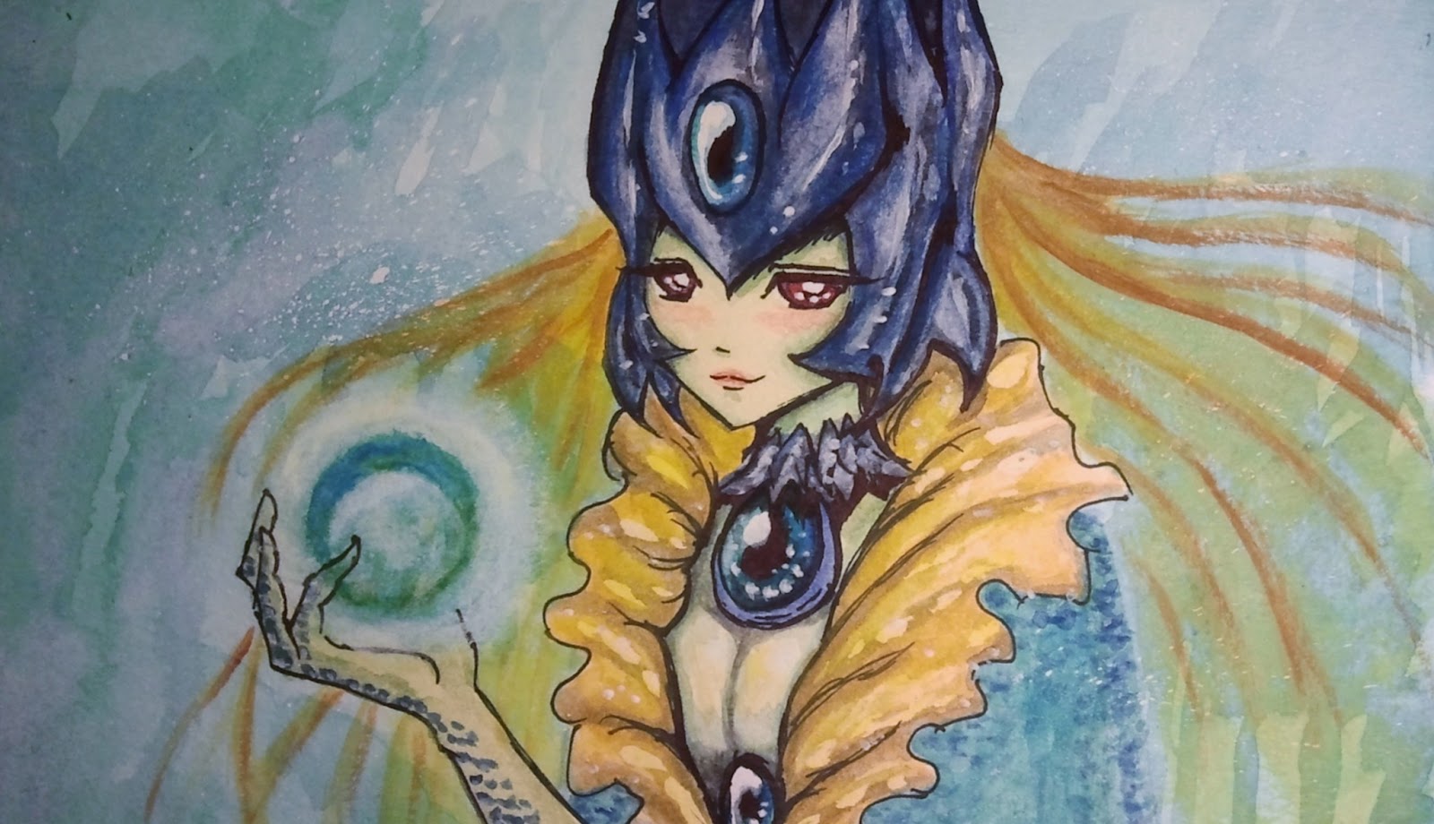 1600x920 Manabizzle Creations Watercolor Nami (League Of Legends) - League Of Legends Watercolor