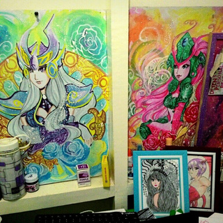 320x320 Syndra And Nami From League Of Legends (Fan Art) Some Old - League Of Legends Watercolor