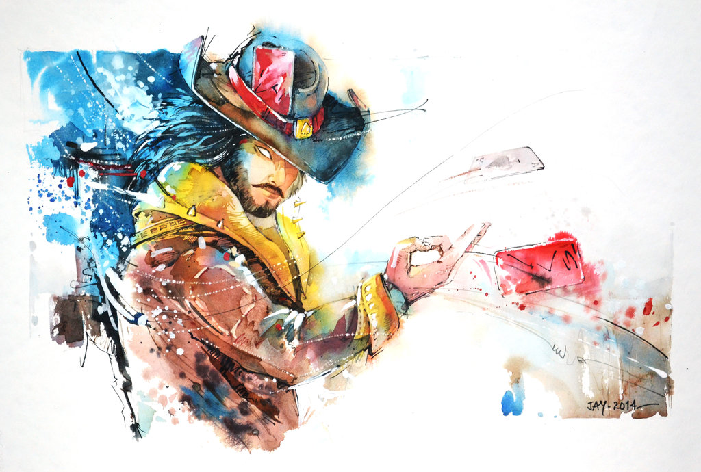 1024x690 Twisted Fate - League Of Legends Watercolor