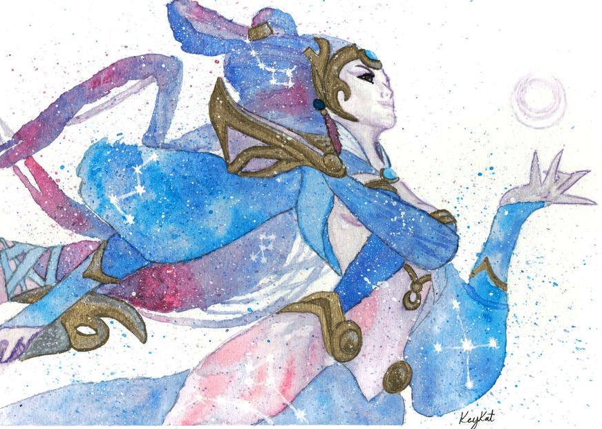 871x621 Diana League Of Legends - League Of Legends Watercolor