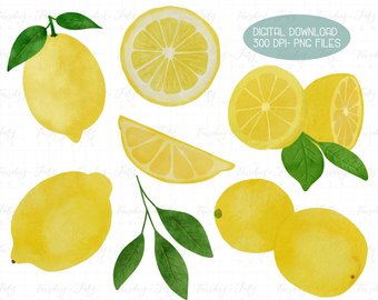340x270 Lemon Watercolor Etsy - Lemon Watercolor