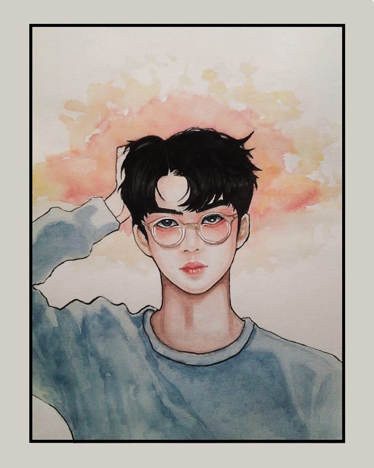 766x960 Sehun By Rain Ice - Leningrad Watercolor