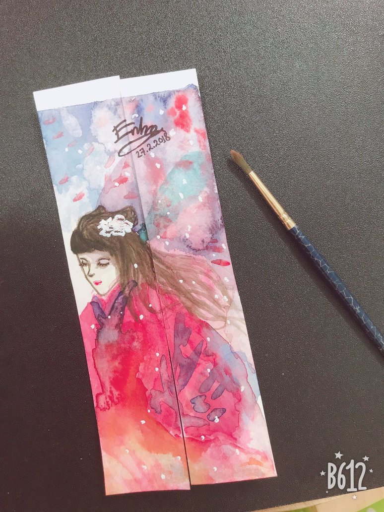 774x1032 Bookmark Chinese Girl - Leningrad Watercolor