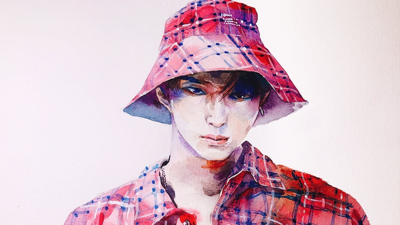 1280x720 Vixx Lr Leo Fan Art Time Lapse ~ Portrait Watercolor Tutorial - Leo Watercolor