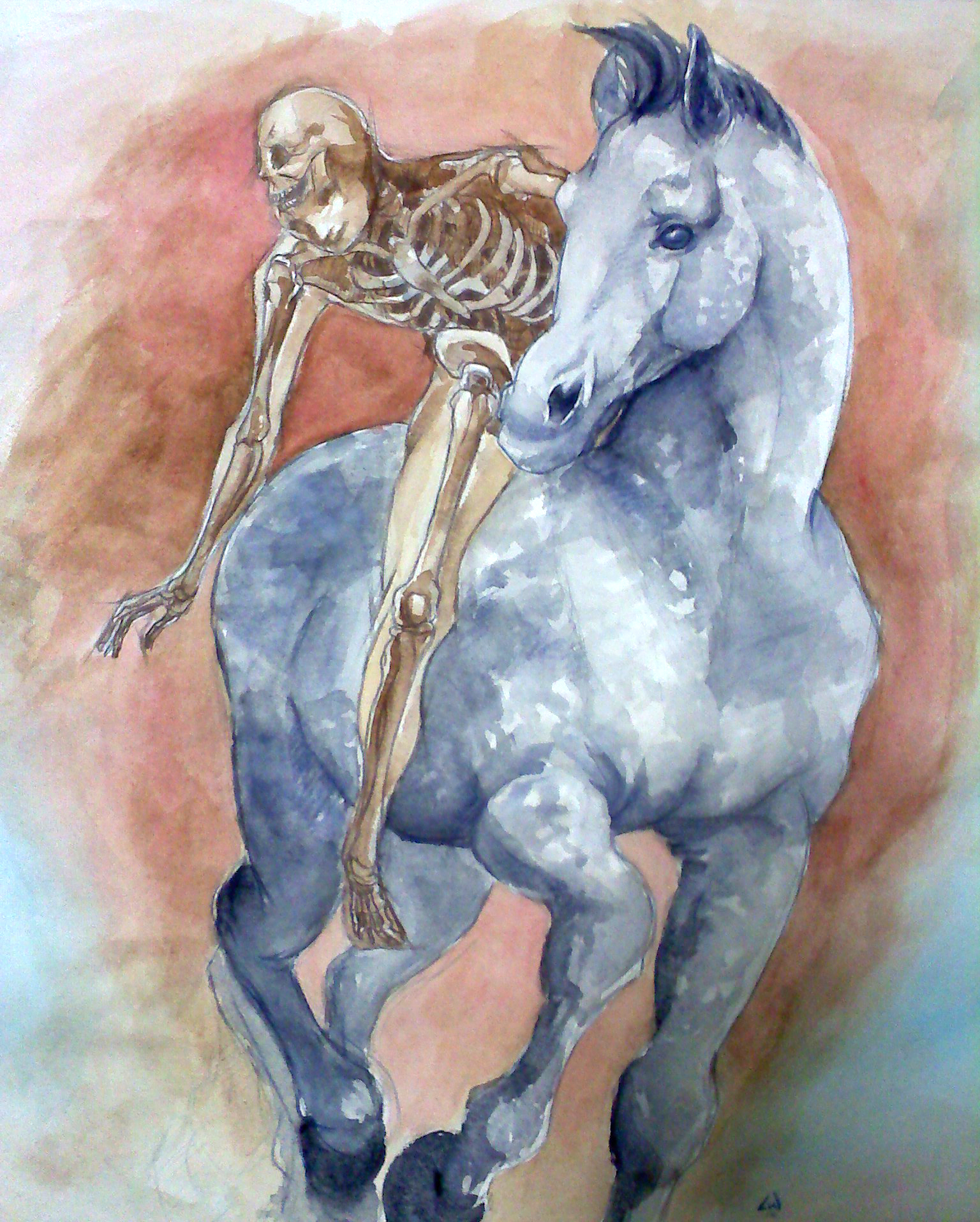 1536x1914 The Skeleton Within Figure Drawing Laura Werner - Leonardo Da Vinci Watercolor