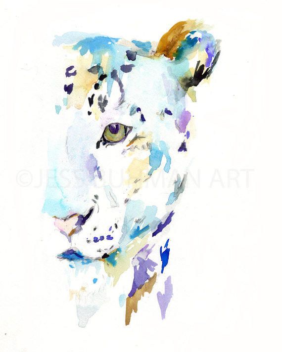 570x712 Leopard Watercolor Poster, Animal Watercolor, Big Cat Poster - Leopard Watercolor