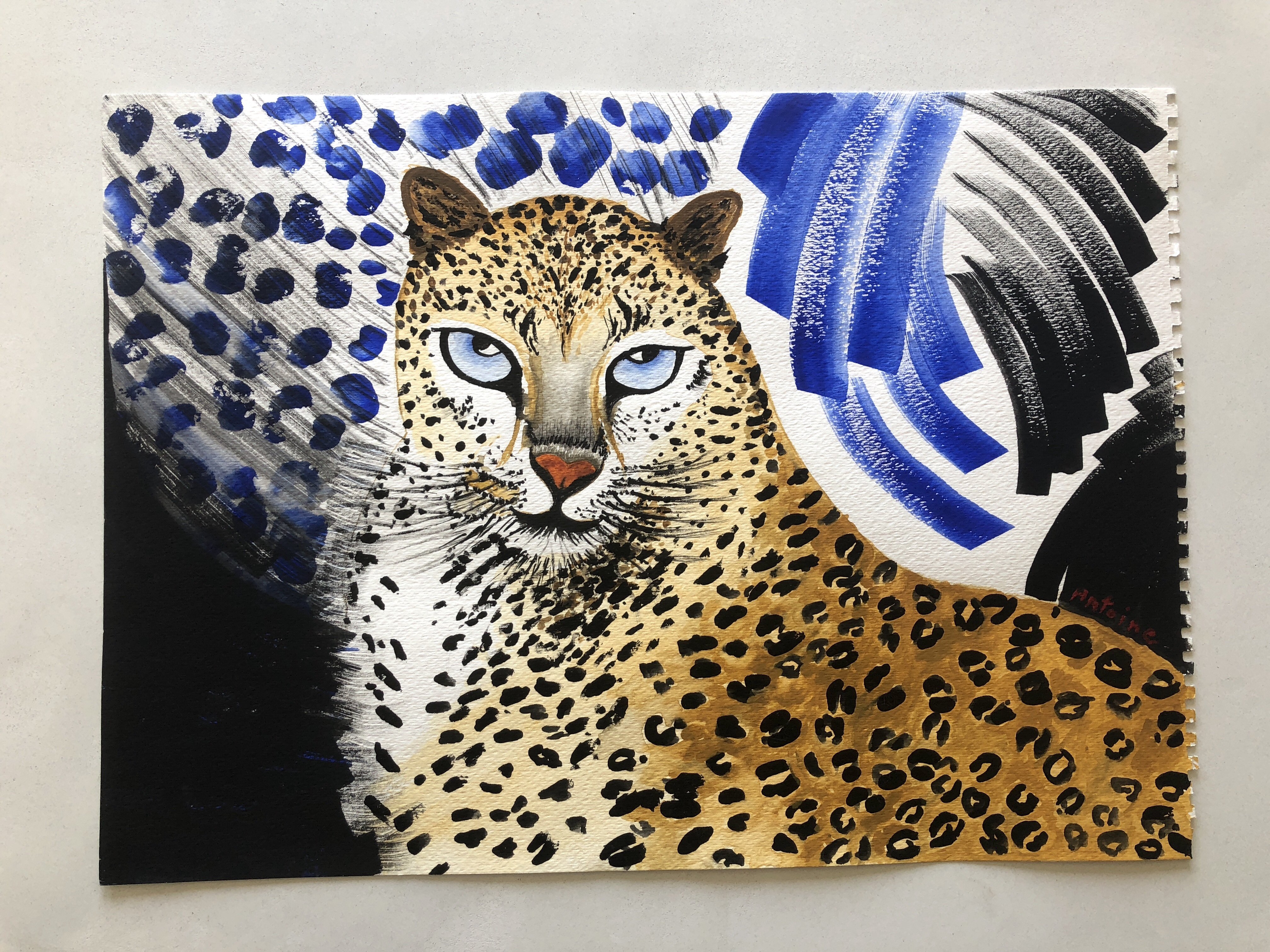 4032x3024 Leopard Watercolor On Paper By Antoine - Leopard Watercolor