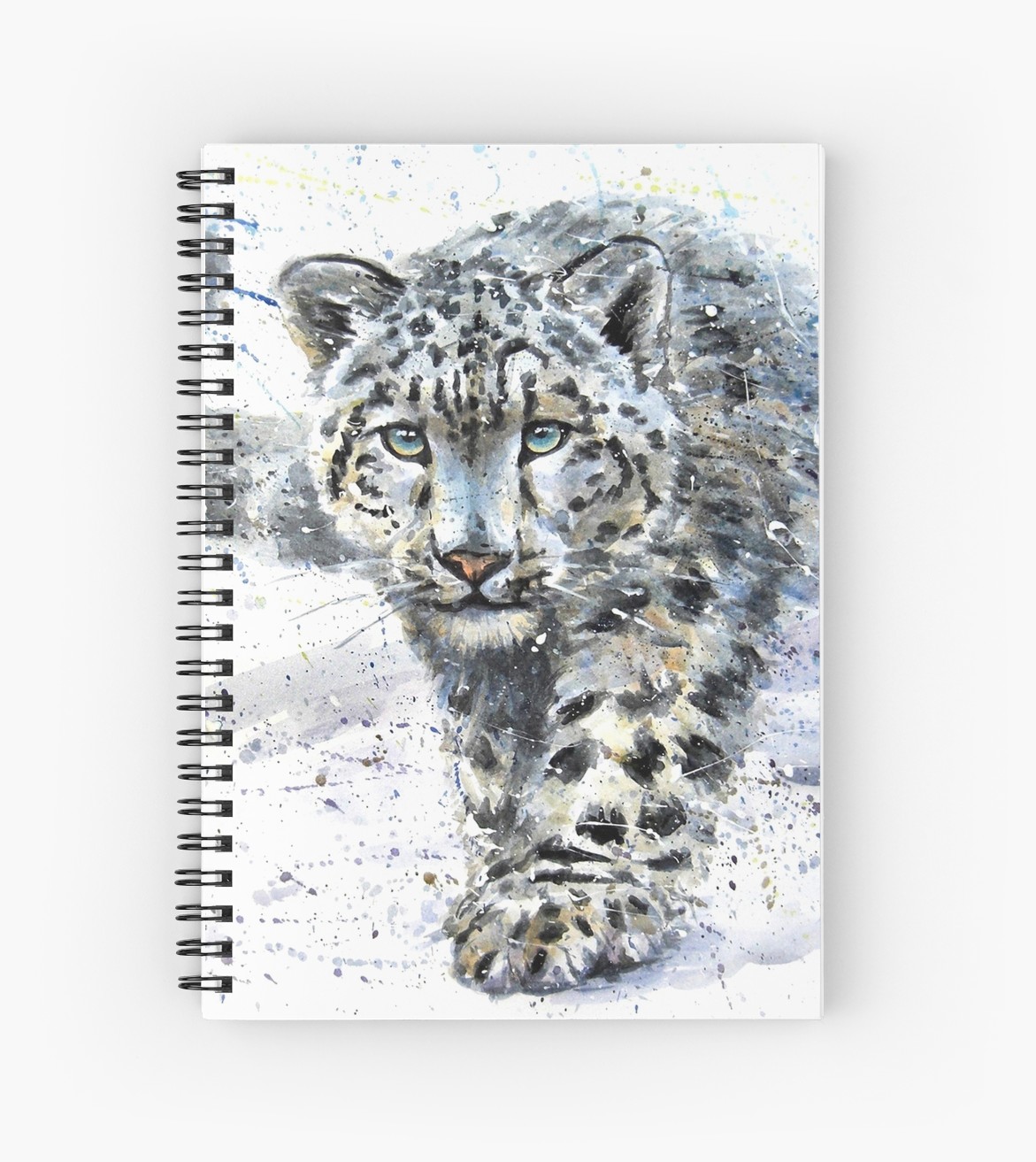 1171x1313 Snow Leopard Watercolor Spiral Notebooks By Kostart Redbubble - Leopard Watercolor