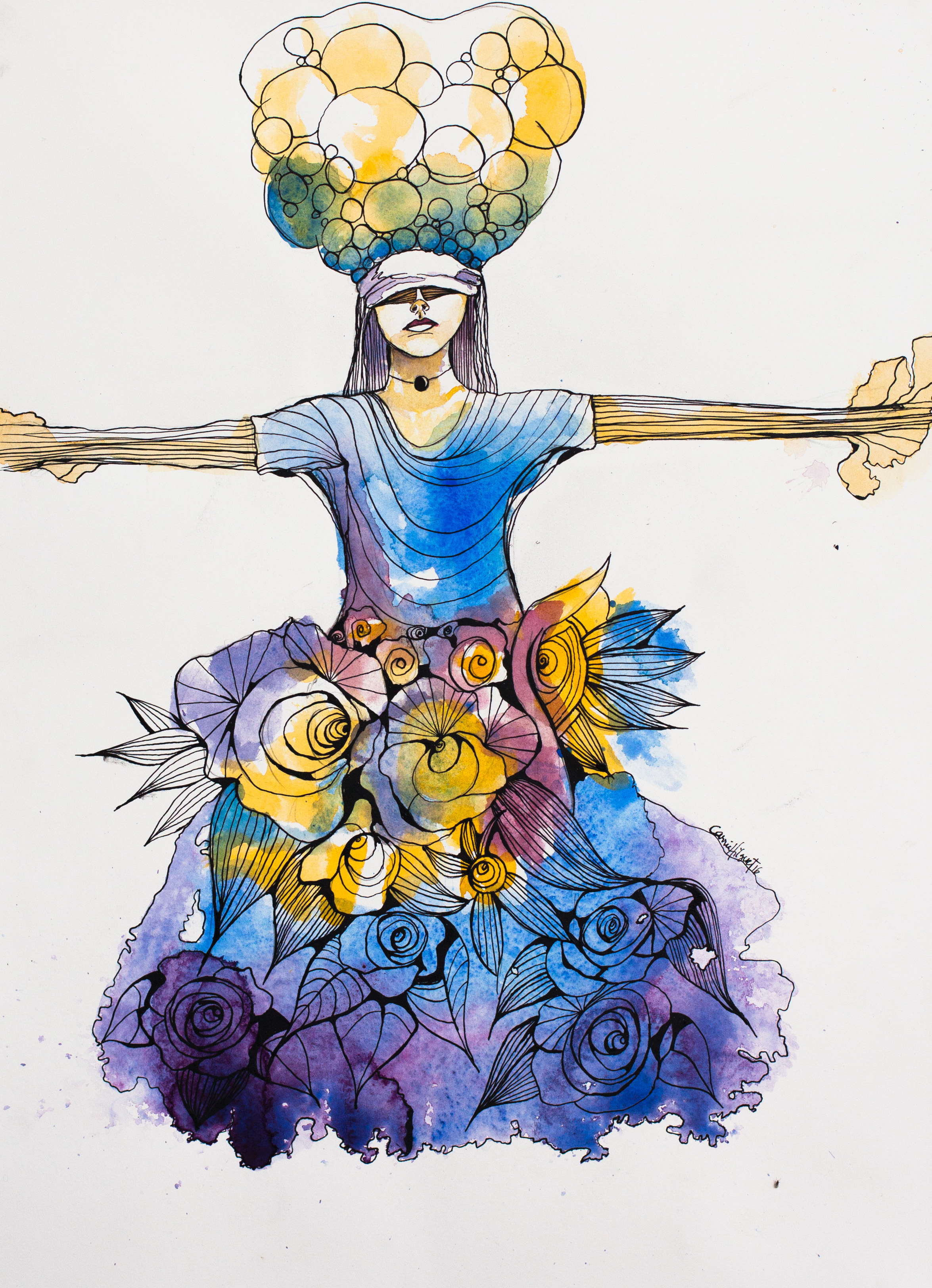 2350x3248 Libra Art Print The Starry Cauldron - Libra Watercolor