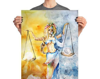 340x270 Libra Watercolor Etsy - Libra Watercolor