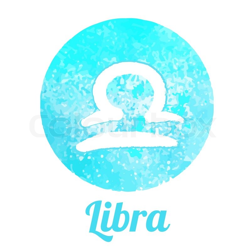 800x800 Watercolor Zodiac Icon Set Libra, Vector Sign Stock Vector - Libra Watercolor