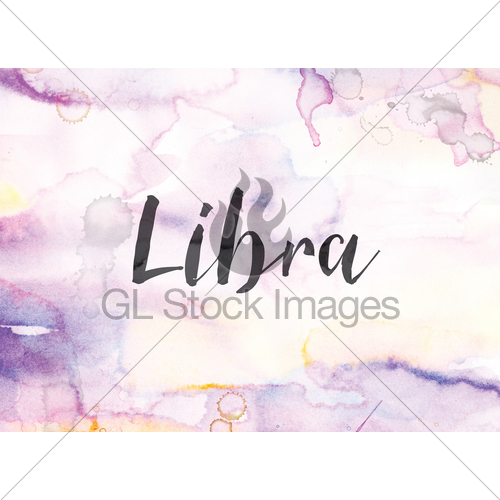 500x500 Libra Concept Watercolor And Ink Painting Gl Stock Images - Libra Watercolor