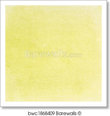 362x382 Art Print Of Light Green Yellow Watercolor Paper Texture - Light Green Watercolor