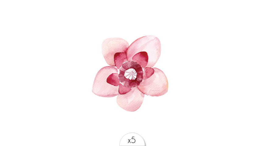 868x480 Pink Watercolor Flower Tattoo - Light Pink Watercolor
