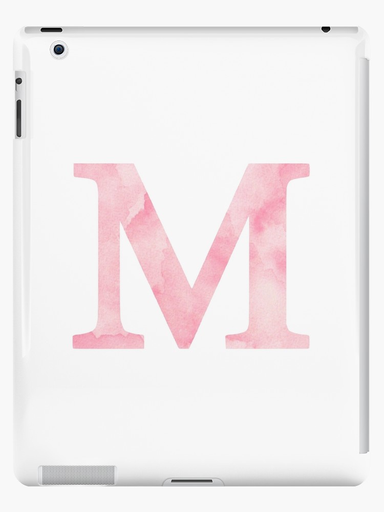 750x1000 The Letter M Light Pink Watercolor Design Sticker Ipad Cases - Light Pink Watercolor