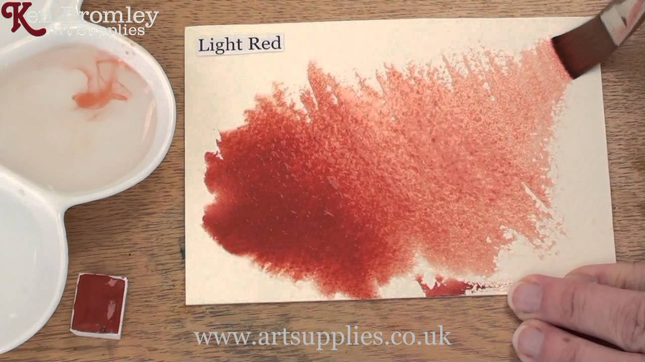 1280x720 Winsor Amp Newton Cotman Paint Light Red 362 - Light Red Watercolor