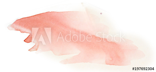 500x232 Light Red Peach Watercolor Stain Abstract Shape Background For - Light Red Watercolor