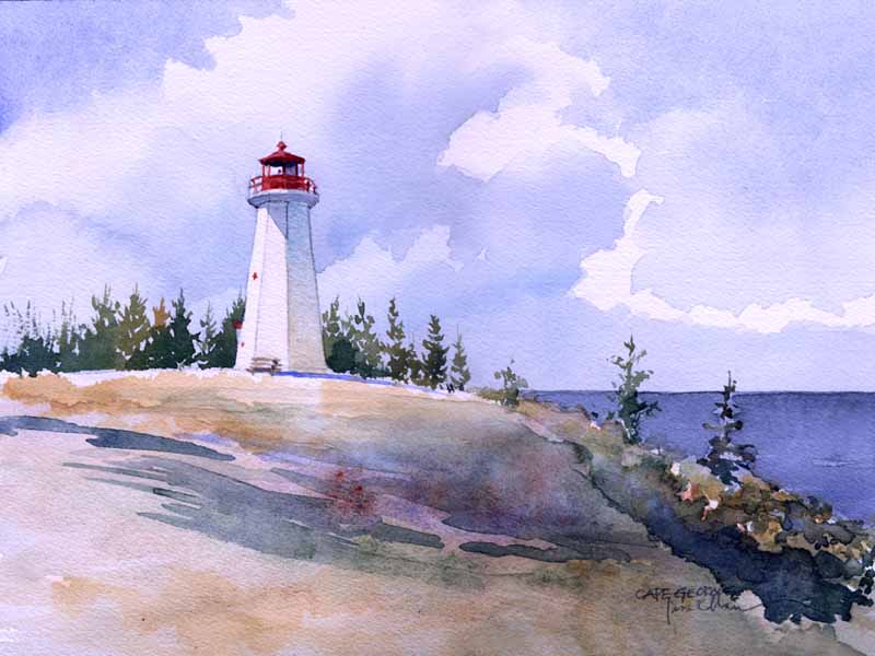 800x600 Lighthouse Watercolor Paintings And Prints For Sale James Mann - Lighthouse Watercolor