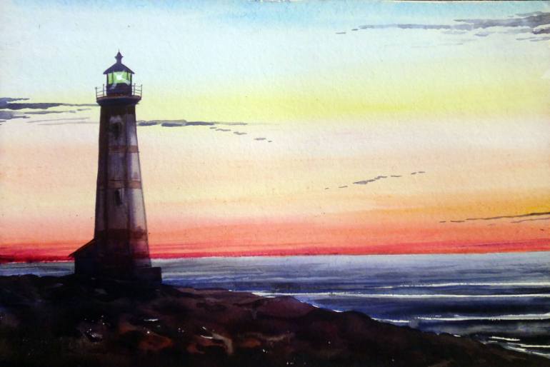 770x514 Lighthouse - Lighthouse Watercolor