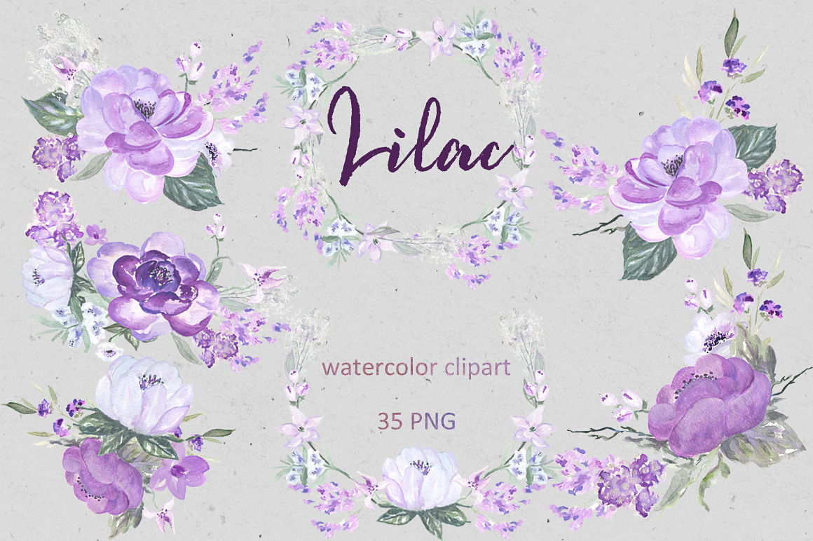 1160x772 Lilac Soft Purple Watercolor Clipart By Labfcreations - Lilac Watercolor