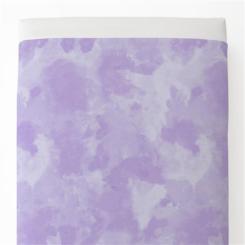 500x500 Lilac Watercolor Toddler Bed Sheet Top Flat Carousel Designs - Lilac Watercolor