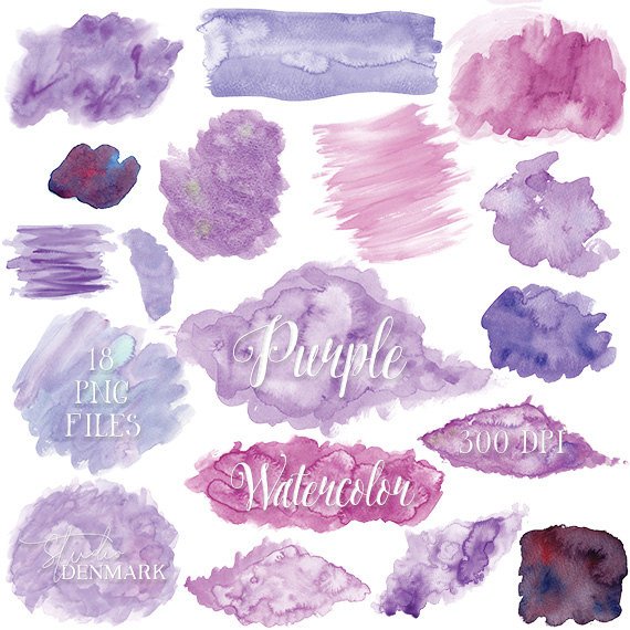 570x570 Purple Watercolor Clipart Lavender Lilac Watercolor Clip Art - Lilac Watercolor