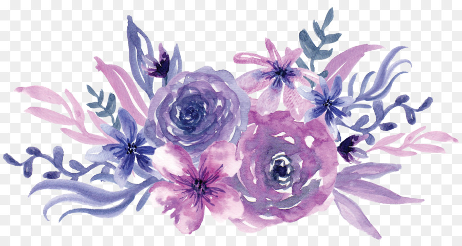 900x480 Watercolor Painting Flower Purple - Lilac Watercolor
