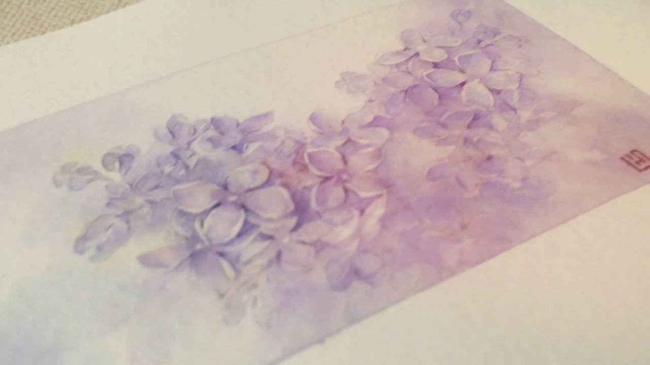 1280x720 Lilac Syringa Watercolor Painting Tutorial - Lilac Watercolor