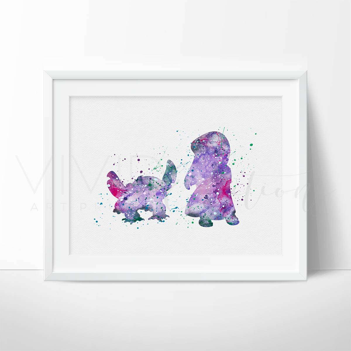 1200x1200 Pelekai, Lilo Amp Stitch Watercolor Art Print - Lilo And Stitch Watercolor