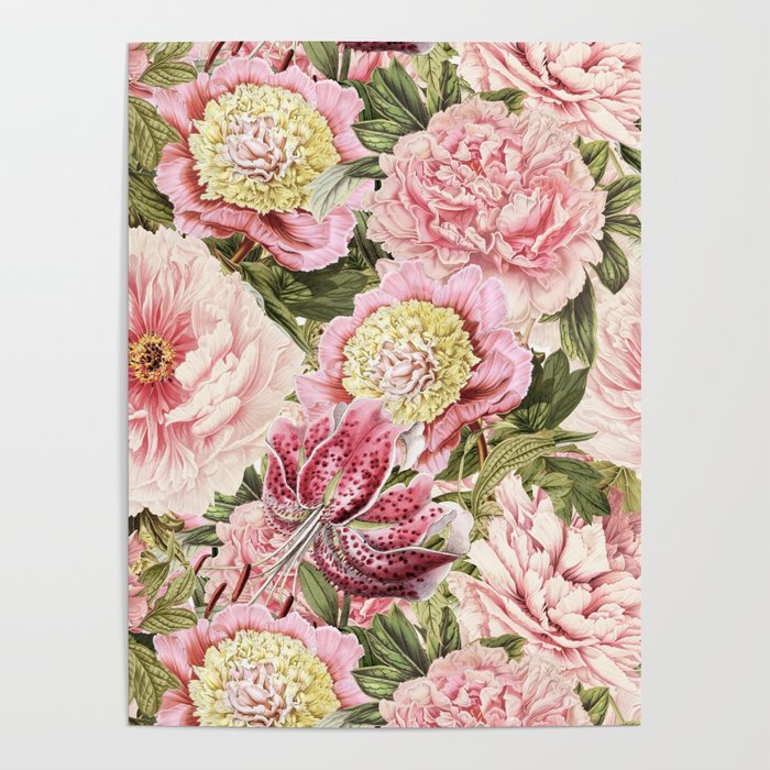700x700 Vintage Amp Shabby Chic Floral Peony Amp Lily Flowers Watercolor - Lily Flower Watercolor
