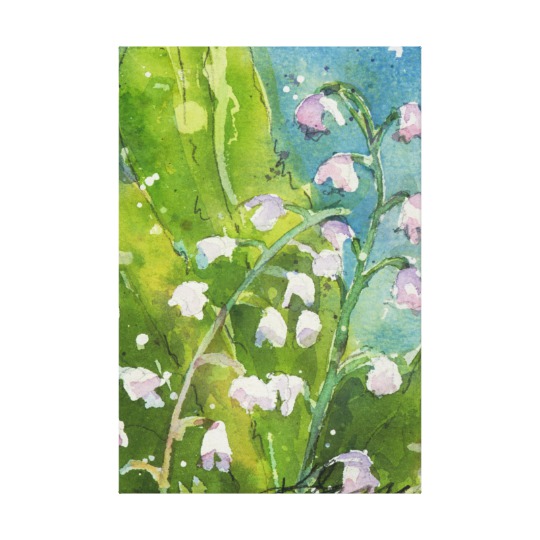 540x540 Lilly Of The Valley Watercolor Print - Lily Of The Valley Watercolor