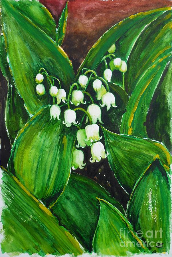 Lily Of The Valley Watercolor at PaintingValley.com | Explore ...