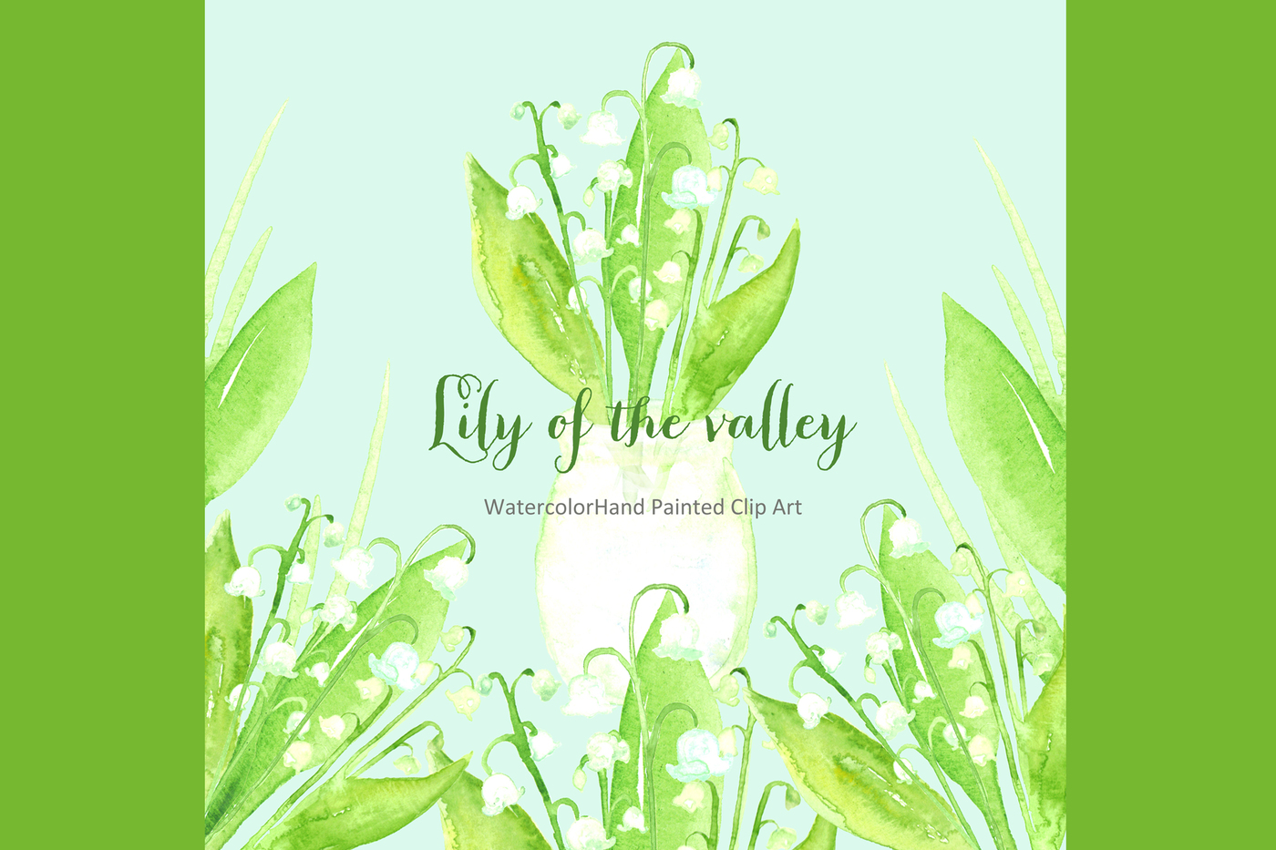 1400x933 Lily Of The Valley. Watercolor Clipart By Labfcreations - Lily Of The Valley Watercolor