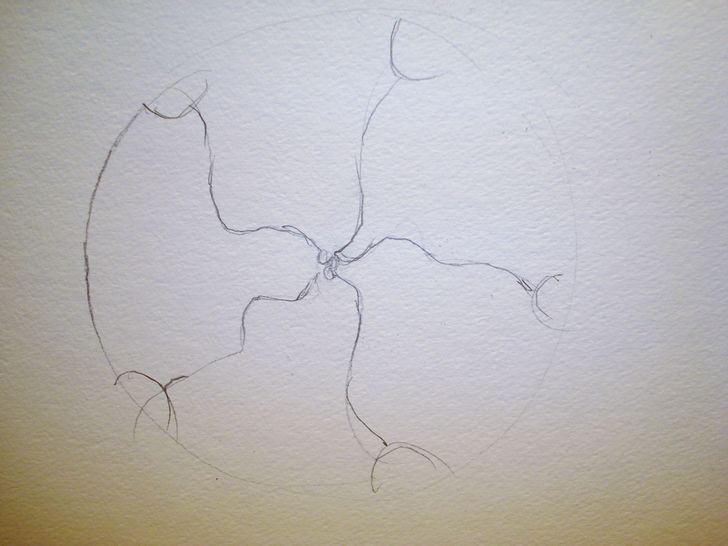 728x546 How To Paint Water Drops In Watercolor On A Petunia 9 Steps - Line Watercolor