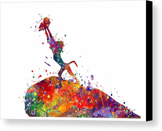 661x535 The Lion King Rafiki And Simba Watercolor Art Print Canvas Print - Lion King Watercolor