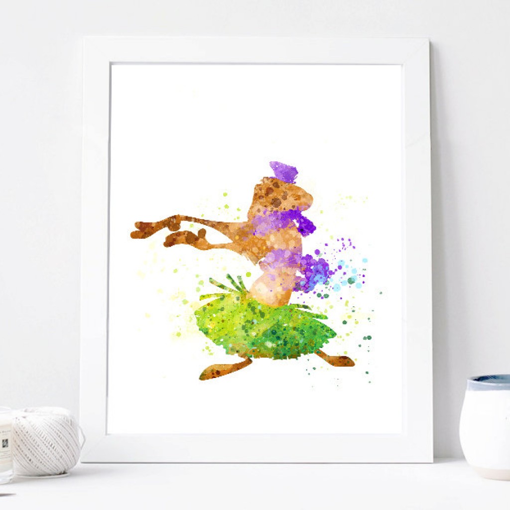 1024x1024 Timon, Lion King Poster - Lion King Watercolor