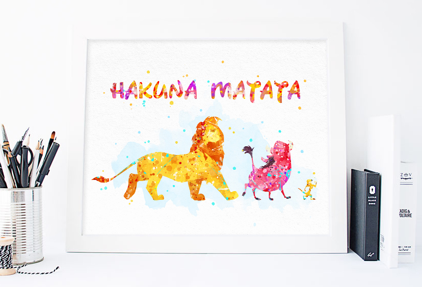 828x563 Lion King Poster - Lion King Watercolor