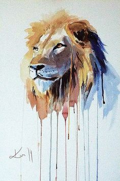 236x354 19 Best Watercolor Lion Images In 2018 Watercolor - Lion Watercolor