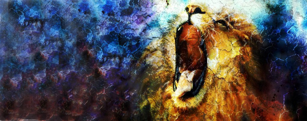 1023x403 Roaring Lion Watercolor Lightheaded Beds - Lion Watercolor