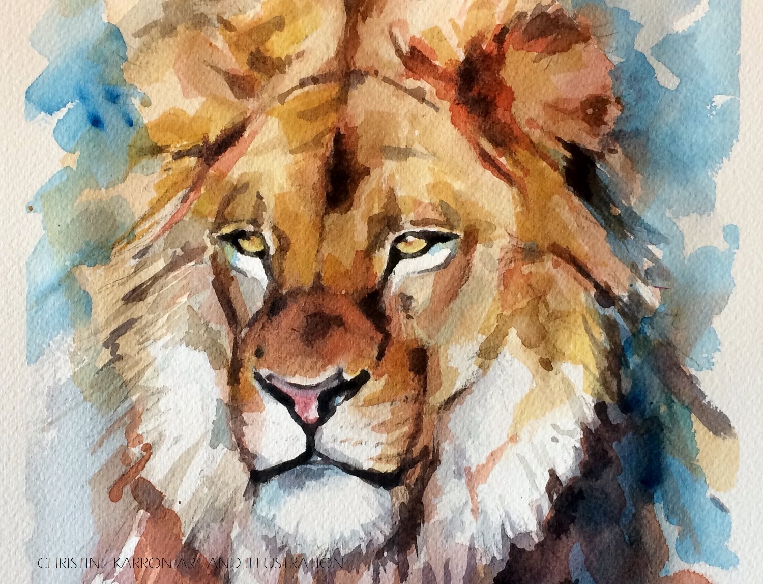 1500x1148 Watercolor Speed Painting Lion Portrait By Ch.karron - Lion Watercolor