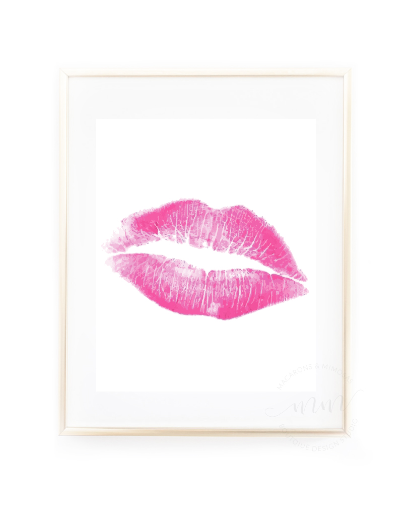 812x1024 Pink Watercolor Lips Lipstick - Lipstick Watercolor