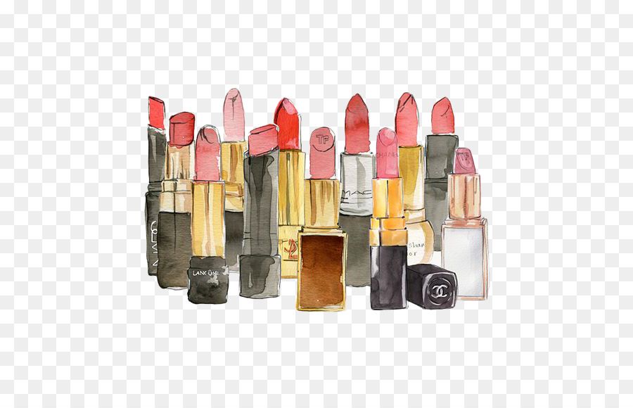 900x580 The Lust List Colouring Book Watercolor Painting Drawing Fashion - Lipstick Watercolor