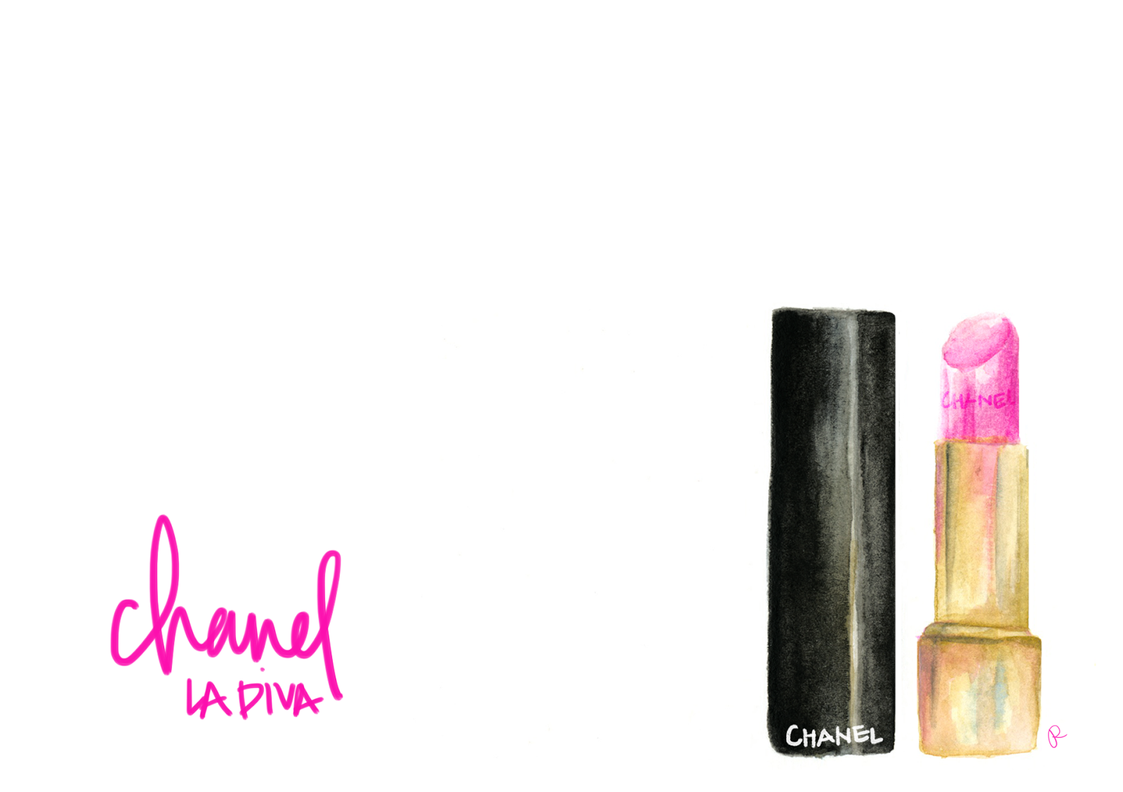 1600x1129 Watercolor Kisses Chanel La Diva Lipstick - Lipstick Watercolor